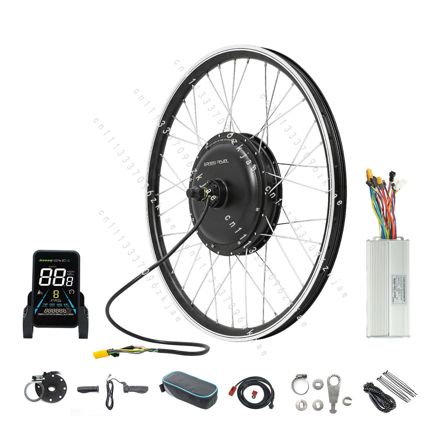 52V 2000W High Power Brushless - Gearless Hub Motor Conversion Kit 2000W With Display recension och pris