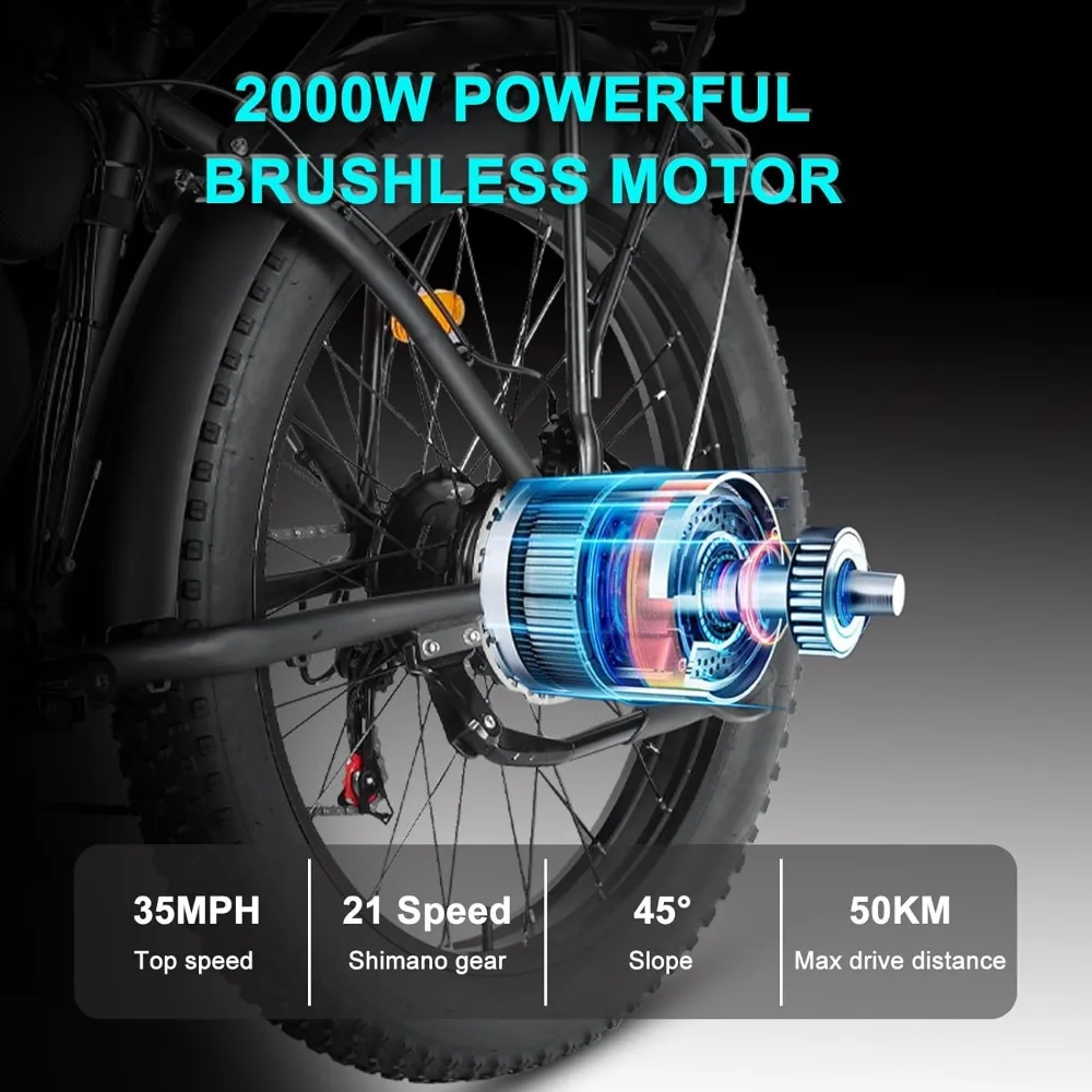 %a Electric Bike for Adults,   - Dual Motor Ebike Kit 2000W recension och pris