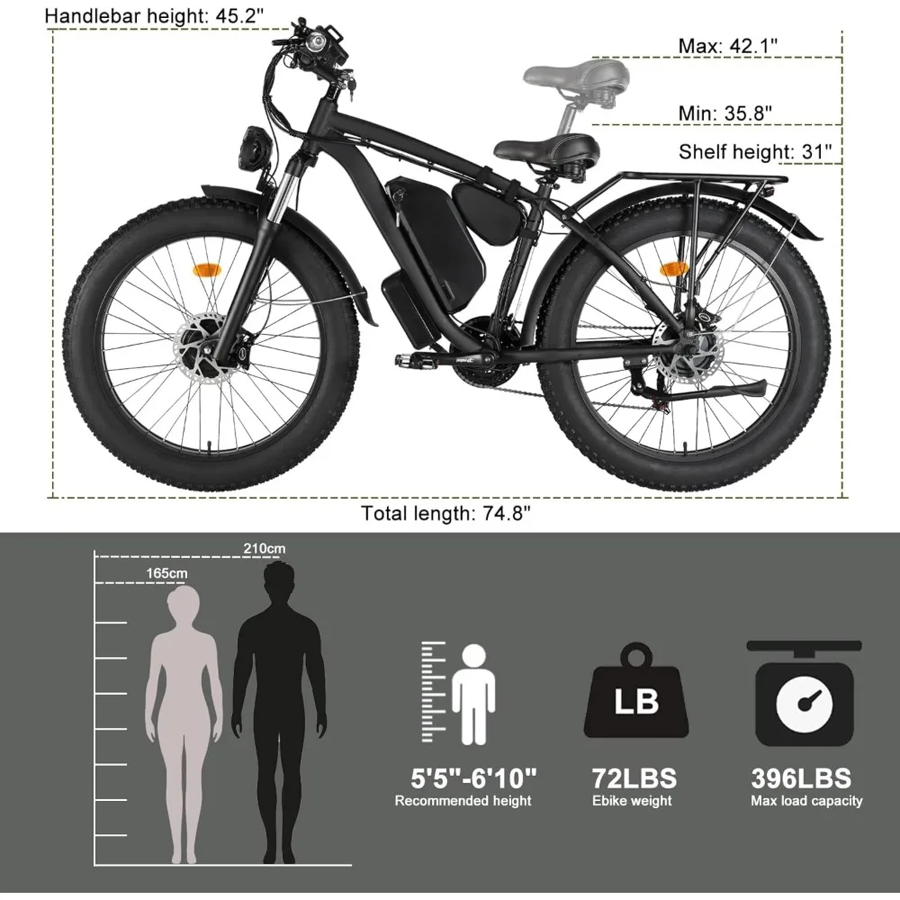 %a Electric Bike for Adults,   - Dual Motor Ebike Kit 2000W recension och pris