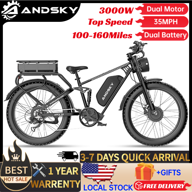 ANDSKY Apex50 AWD Electric Bik - Torque Sensor Mid Drive Motor Kit recension och pris